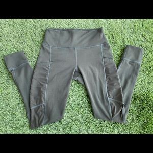 Fabletics Dark Green Workout Leggings w/ Pockets